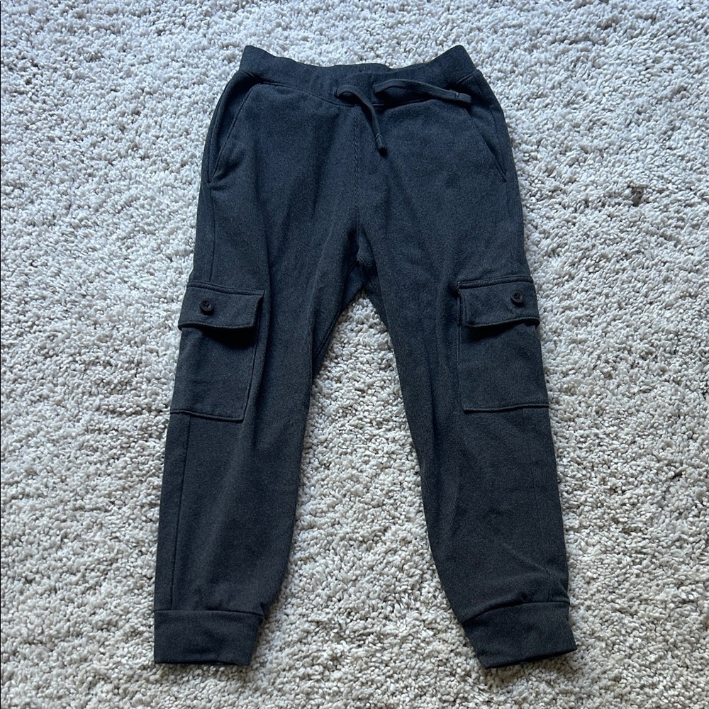Abercrombie, kids, charcoal, super soft joggers
